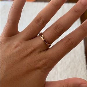 rose gold geometric ring